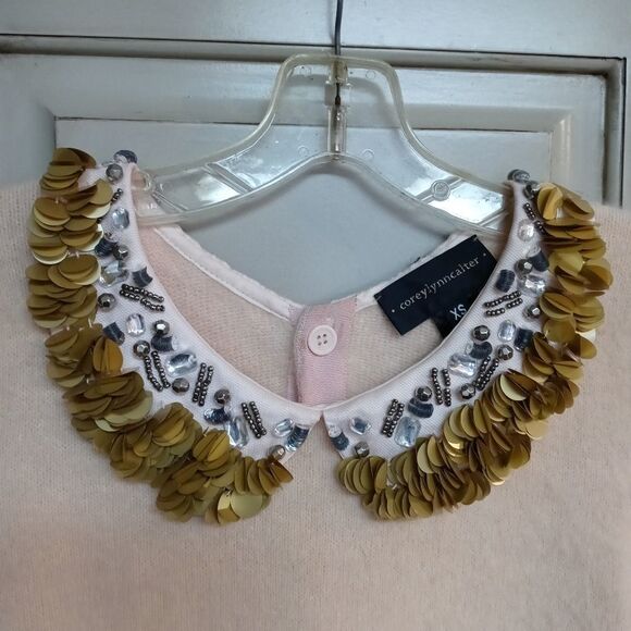 Corey Lynn Calter x Anthropologie  Peter-Pan Paillettes Sweater - Picture 5 of 12